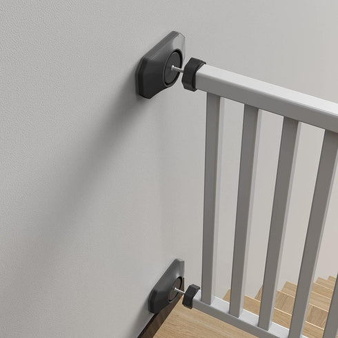 Baby Gate Wall Protector - Protect Walls & Doorways from Pet & Dog Gates - for Child Pressure Mounted Stair Safety Gate- 8 Pack, Black...