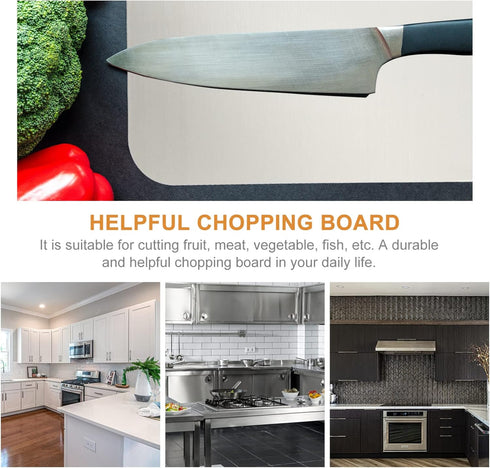 DOITOOL Cutting Boards for Kitchen, Stainless Steel Cutting Board Square Modern Chopping Block Fruit Cutting Block for Home Kitchen (9.44x5.9inch)...