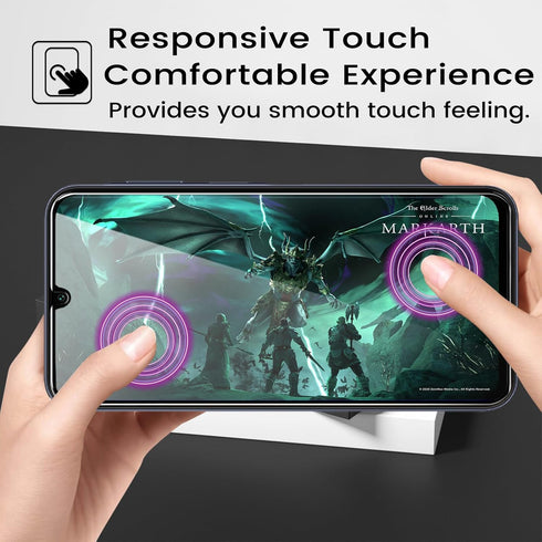 4 Pack Screen Protector for Samsung Galaxy A15 5G with 4 Pack Camera Lens Protector, Full Coverage Tempered Glass Film Anti-Fingerprint Case Frien...
