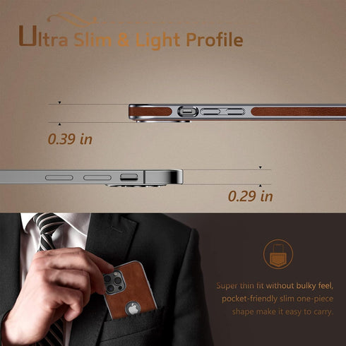 LOHASIC for iPhone 14 Pro Max Case, 6.7" 2022 Slim Leather Anti-Scratch Logo Visible Designed Protective Shockproof Phone Cases Compatible with iP...