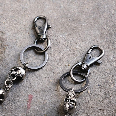 Andy's Orchids Wallet Chain, Punk Skull Jeans Decor Pants Chain Secure Travel Wallet Heavy Duty Link Coil Leash Jewelry...