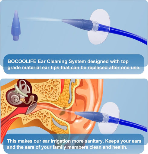 BOCOOLIFE Ear Wax Removal Kit - Safe & Effective Ear Cleaning System Cleaner with 3 Replacement Tips, Manual Flush Washer for Gentle Wax Remover, ...