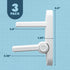 Childproof Door Lever Lock (3 Pack) Easy Install Child Proof Door Lock, Secure 2 Button Design - ABS Material Door Locks for Kids Safety, One Hand...