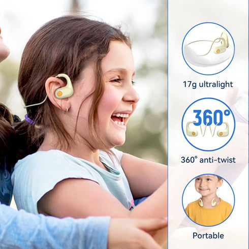 ANCwear Kids Headphones, Open Ear Headphones Wireless Bluetooth, Kids Earbuds with Mic, Ultra-Light and Safe for Everyday Use,10H Playtime Ear Hea...