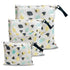 Joyo roy 3Pcs Wet Dry Bag Baby Wet Bags for Pump Parts, Cloth Diapers, Wet Suits, Swimsuits, Travel Dirty Clothes, Waterproof Pouches for Organiza...