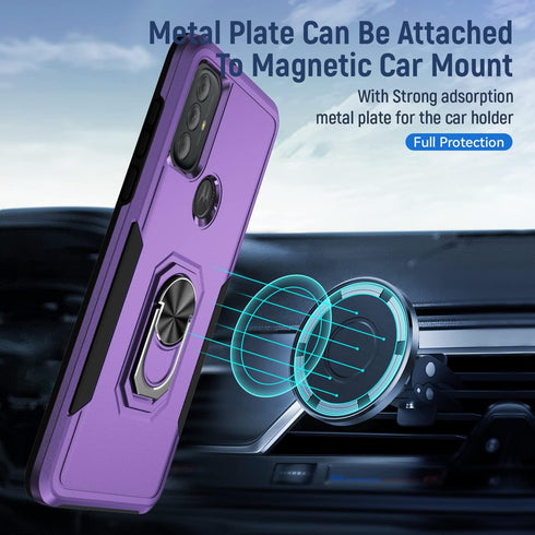 for Moto G Power 2022 Case G Pure Case with Kickstand Armor Magnetic Ring Rugged Protective Military Grade Shockproof Case for G Power 2022 G Pure...