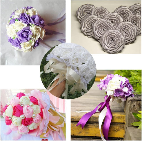 Double Face Satin Ribbon 1" Wide x 20 Yards for Party Wedding Home Decoration Handmade Craft (810 Ivory)...