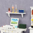 2Pcs White Dollhouse Wall Shelf, 1:12 Scale Miniature Dollhouse Accessories, White Doll House Storage Wall Shelf for Kitchen Scene White Dolls and...