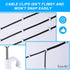 Cable Wire Clips 4mm 6mm 8mm 10mm Cable Management RG6 RG59 CAT5 CAT6 RJ45 Electrical Ethernet Dish TV Speaker Wire Cord Tie Holder Single Coaxial...