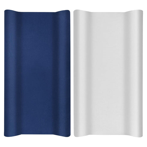 TILLYOU Changing Pad Cover Set in Soft Jersey Material - Fits 32"/34''x16 Contoured Pad for Babies, Navy Blue & Lt Gray...