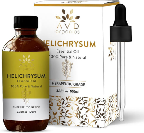 Helichrysum Essential Oil 100ml - Pure & Natural Therapeutic Grade Oil for Aromatherapy, Massage - 3.38 fl. Oz...