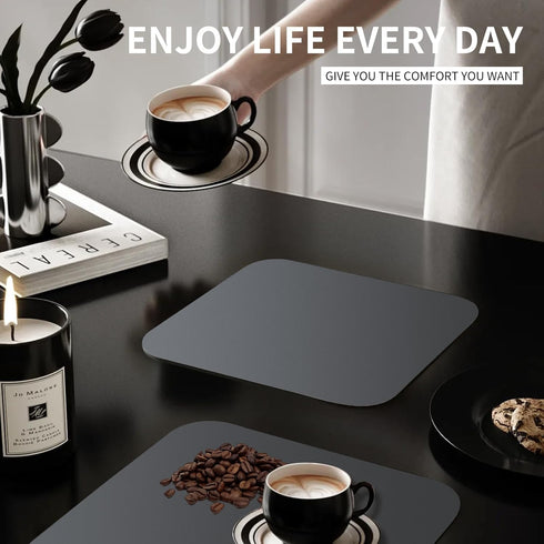 Premium Coffee Mat - Non-Slip Rubber Backed Absorbent Dish Drying Mat for Kitchen Counter Coffee Mat , Super Absorbent Ideal coffee maker mat for ...