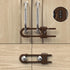 4 PACK Child Proof Sliding Cabinet Door Code Locks Baby Safety Cupboard Locks Adjustable U Shaped Cabinet Latches for Knob Handle Drawers Closet (...