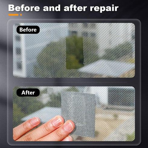 32PCS Window Screen Repair Kit, Adhesive Screen Door Mesh Repair Tape in 3 Size, Fiberglass Easy Screen Patch Repair, Screen Replacement Repair Ki...