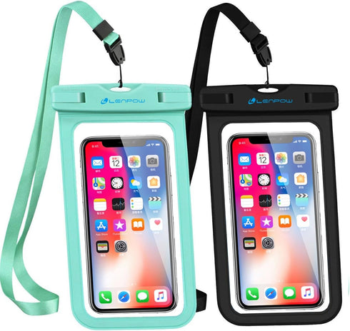 Waterproof Phone Case, 2-Pack IPX8 Lanyard Waterproof Phone Pouch, Universal Clear Dry Bag for iPhone 15 14 13 12 Pro Max Plus Samsung Galaxy S24 ...
