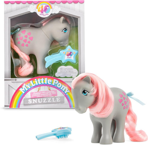 My Little Pony, 40th Anniversary 4-Inch Snuzzle, Original 1983 Collection, Long, Brushable Mane and Tail, Action Figure, Great for Kids, Toddlers,...