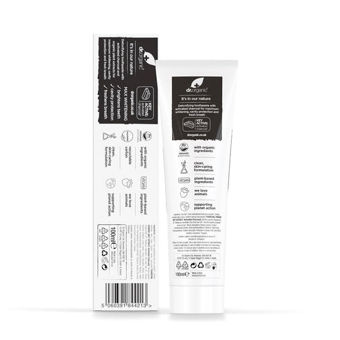 Dr Organic Extra Whitening Charcoal Toothpaste 100ml...