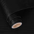 Black Wood Peel and Stick Wallpaper, Contact Paper 17.1in x 120in Self-Adhesive & Removable Waterproof Wallpaper for Countertops, Drawer Liner Cab...