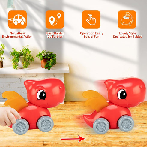 ALASOU 6 PCS Dinosaur Truck Car Toys with Playmat/Storage Bag|Baby Toys for 1 2 3 Year Old Boy|1 2 Year Old Boy Birthday Gift for Infant Toddlers|...
