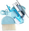 Broom and Dustpan Tweezers Tongs Cleaning Brushes Groove Gap Clean Tool Set 4 Pcs Kitchen Cleaning Brushes Mini Kit Multipurpose Small Set for Hom...