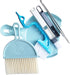 Broom and Dustpan Tweezers Tongs Cleaning Brushes Groove Gap Clean Tool Set 4 Pcs Kitchen Cleaning Brushes Mini Kit Multipurpose Small Set for Hom...