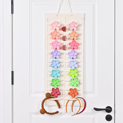 Lolalet Hair Claw Clip Organizer, 1 Pack Hanging Hair Clip Organizer Storage for Women Girl, Wall-Mounted Hair Claw Clip Holder Organizer, Claw Cl...