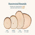 Walnut Hollow Basswood Round, Small 5-7" wide with Live Edge Wood (Pack of 1) - For Wood Burning, Home Décor, and Rustic Weddings...