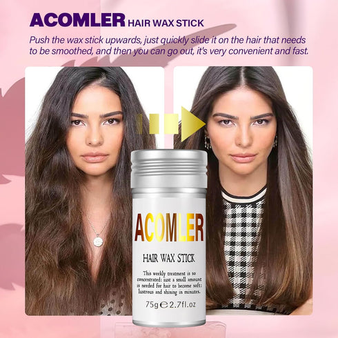 Wax Stick for Hair,Hair Wax Stick,Hair Wax Stick for Flyaways,Slick Stick for Hair Non-greasy Styling Hair Pomade Stick (Pack of 1 Silver)...