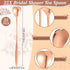 25 Sets Tea Party Bridal Shower Favors Mini Coffee Spoons Small Tea Spoons Heart Shaped Spoon with Bridal Shower Thank You Cards and Hemp Rope Wed...