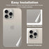 [2 Pack for iPhone 15 Pro Max Back Screen Protector, Full Coverage Flexible PVC Camera Protector Side Edge Protector Film Scratch Resistant Back P...