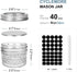 CycleMore 40 Pcs 4oz Clear Glass Mini Mason Jars With Silver Separable Lids and Diamond appearance, Small Spice Canning Jars for Honey, Jam, Jelly...