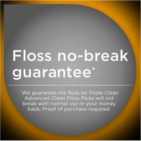 DenTek Triple Clean Advanced Clean Floss Picks, No Break & No Shred Floss, 75 Count, 3 Pack...