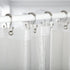 Goowin Shower Curtain Hooks, 12 Pcs Shower Curtain Rings, Stainless Steel Shower Curtain Hooks Rings Rust Proof, Smooth Sliding Anti-Drop Double S...