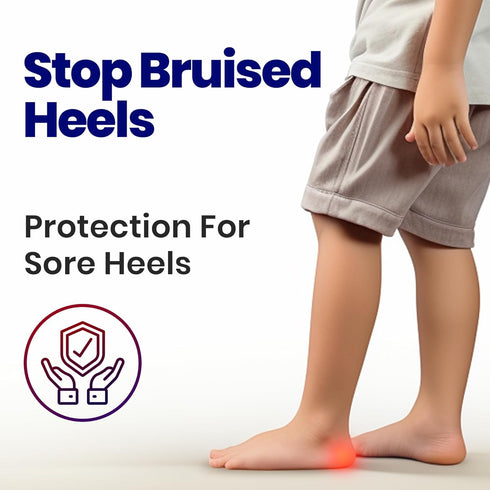 Kids Heel Cups & Heel Inserts for Sever's Disease and Heel Pain Relief | Gel Heel Cushions for Plantar Fasciitis & Achilles Tendonitis, Heel Spurs...
