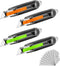 XW 4-pack Self-retracting Safety Box Cutter, Utility Knife with Quick Blade Change, Extra 10 Blades Included...