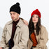 Geyoga 2 Pcs Pom Beanie Hat Men Women Winter Hat Pom Knit Hat Beanies with Ball at Top Acrylic Winter pom Cap with Cuff...