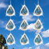 Bird Scare Discs Set, Highly Reflective Bird Reflectors Wind Spinner, Extra Sparkly Drop-Shape Wind Spinner Bird Devices to Scare Birds Away from ...
