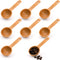 Tebery 8 Pack Wood Measuring Scoops for Canister, 1 Tablespoon Beech Coffee Scoop Measuring Spoons for Coffee Beans, Ground Coffee, Protein Powder...