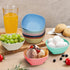 8 Pack 5.4 inch Square Plastic Snack Bowl Set, 20 Oz Unbreakable Wheat Straw Cereal Bowls, Lightweight Durable Salad bowls, Mini Prep Bowls for Ri...