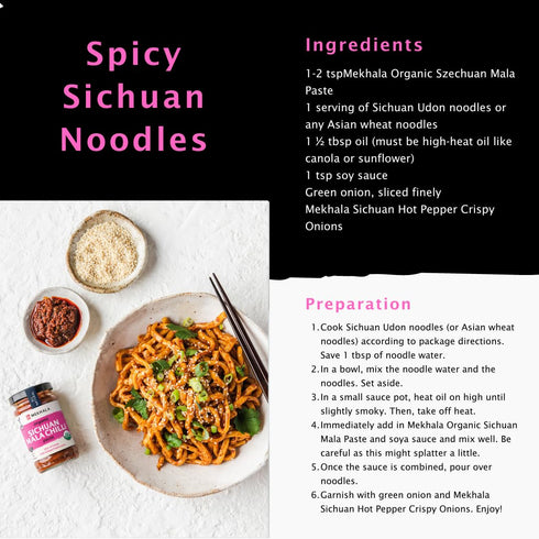 Mekhala Organic Sichuan Mala Chili Cooking Paste. Versatile Condiment, Marinade Seasoning. Spicy Tingly, Vegan. Gluten-Free...