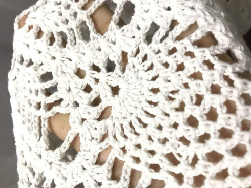 Damanni Cotton Handmade Crochet Lace Tablecloth Doilies Doily,Round,White,20 Inch,2PC...