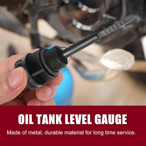 uxcell 2pcs 18mm Motorcycle Engine Oil Tank Level Gauge Cap Oil Filler Dipstick Black Plastic for GY6 125 Engine...