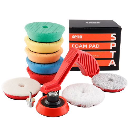 SPTA Drill polishing kit, 11Pcs 3-Inch Buffing Polishing Pads, Car Foam Drill Buffing Pad, Polishing Pads Kit, Car Buffer Polisher Kit Drill Buffi...