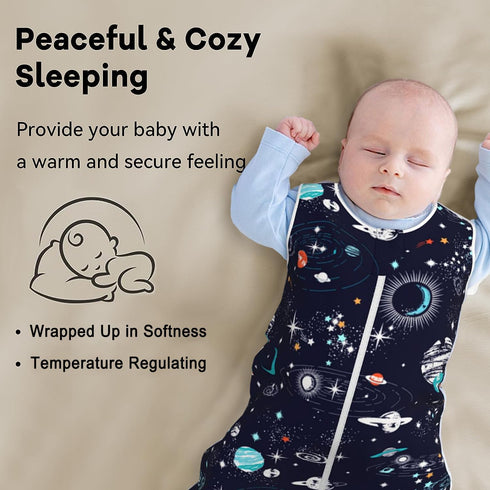 Space Baby Wearable Blanket Sleeping Sacks, Unisex Space Baby Stuff, 0-6M...