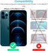 LK [3+3 Pack 3pack Screen Protector Compatible for iPhone 12 Pro Max 6.7-inch + 3pack Camera Lens Protector, Tempered Glass, Easy Frame Installati...