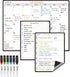 JJPRO Magnetic Monthly Calendar Whiteboard Set for Fridge-Monthly Planning Board and Two Bonus Dry Erase Grocery Board&Weekly Menu Board-Meal Plan...