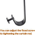 4 Pack Ceiling Curtain Rod Bracket Heavy Duty Single Curtain Rod Holders for 1 Inch Drapery Holder for Living Room Bedroom Black...