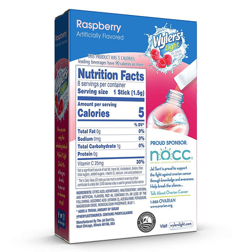 Wyler's Light raspberry-lemonade singles to go, sugar free, 8 packets per box (pack of 4 boxes)...