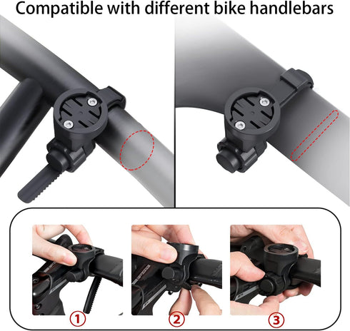towild Bike Computer Edge Mount Compatible with Garmin/Meilan/XOSS/iGPSPORT,Bike light Mount CL600 CL900 CL1200 BR800 BR1000...