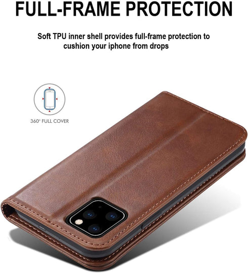 SINIANL Compatible with iPhone 12 Case, iPhone 12 Pro Wallet Case with Card Holder, Leather Book Folding Folio Case with Kickstand Magnetic Closur...